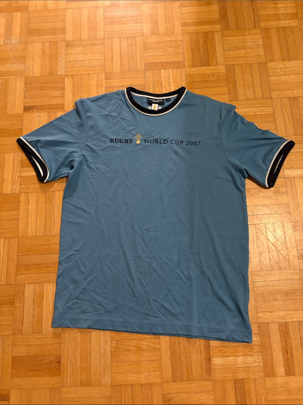 Eden Park Rugby World Cup 2007 Men's Blue Crew Neck T-Shirt NWOT